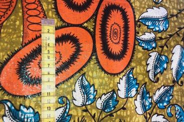 Preview: OLIVE FLOWER GARDEN  Osikani Stoff